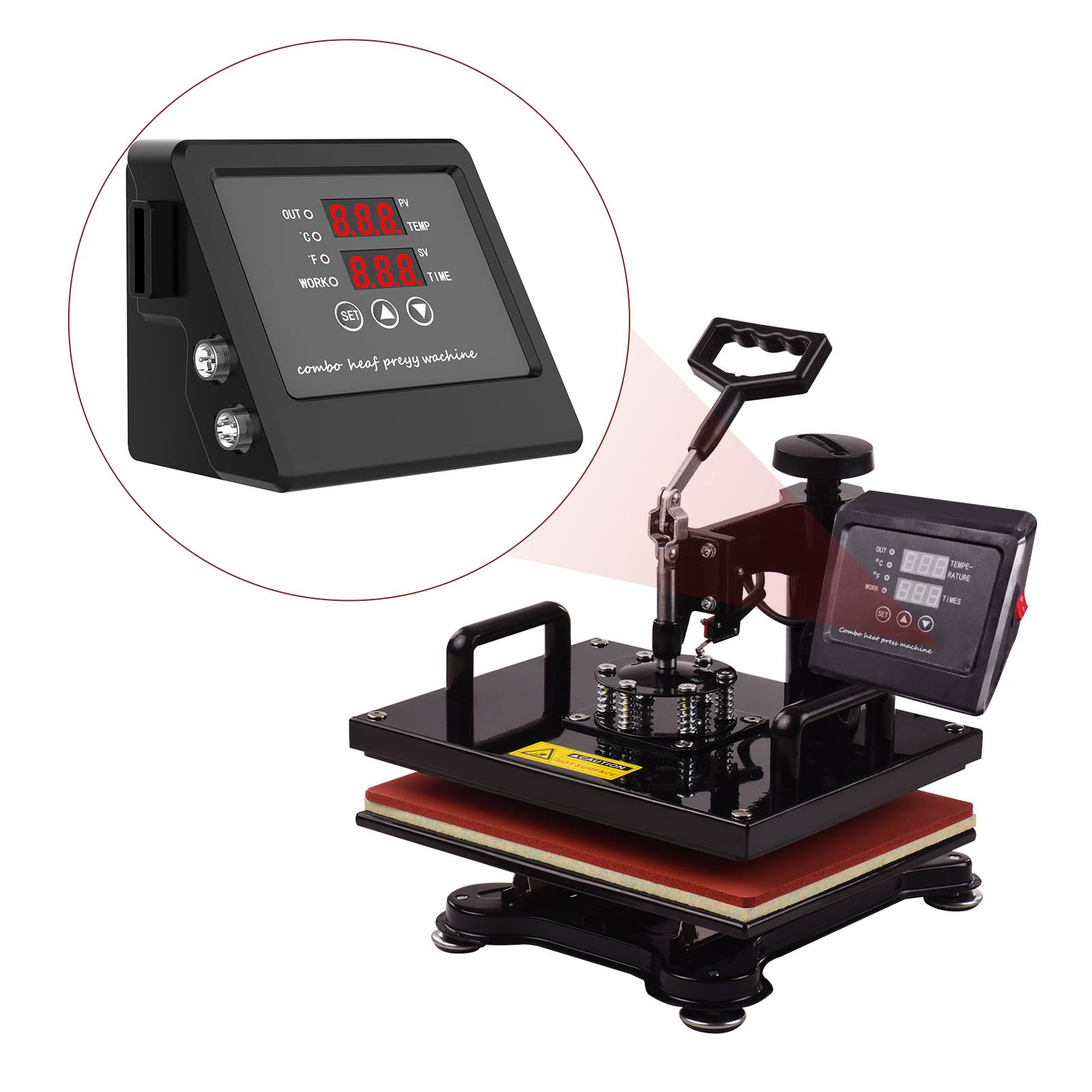 Dtf Powder Shaker - Multi-functional Heat Press Control Box Digital