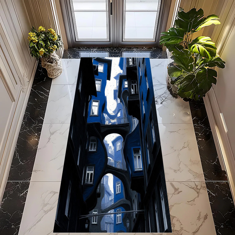 Twisted House Runner Rug Abstr - Commercial Printing House avis et prix