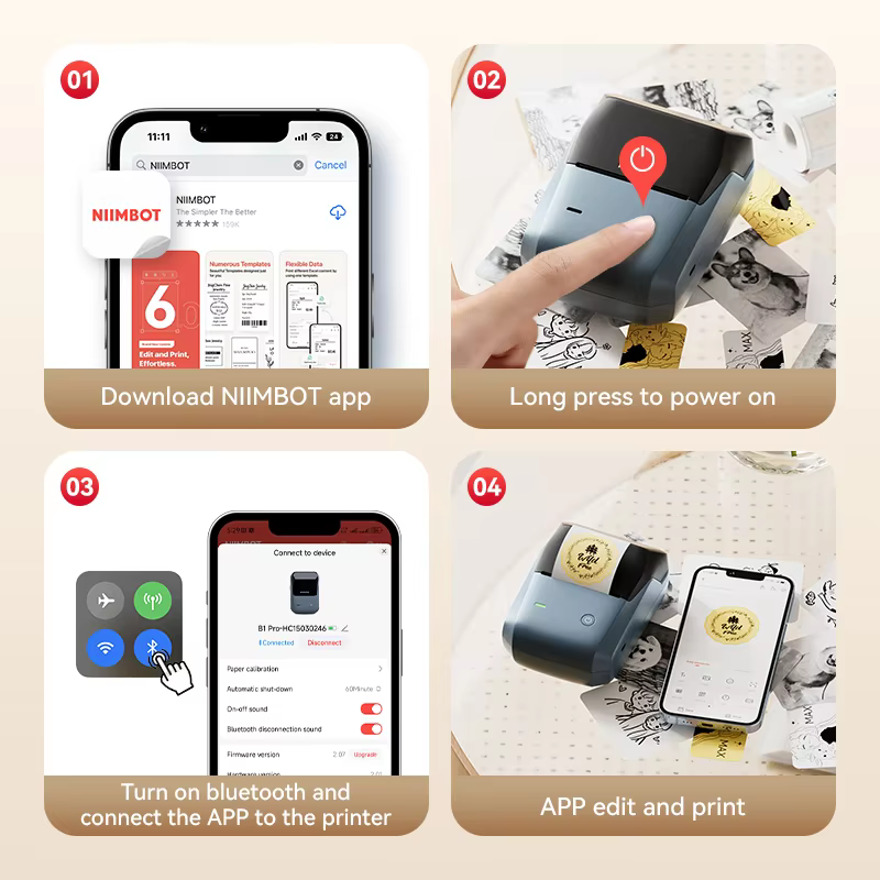 Niimbot B1/B1PRO Label Printer - Commercial Printing Dpi avis et prix