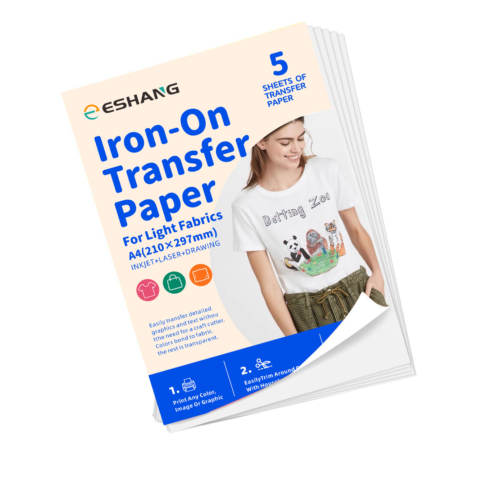 5 Sheets A4 Heat Transfer Pape - Printable Heat Transfer Vinyl avis et prix