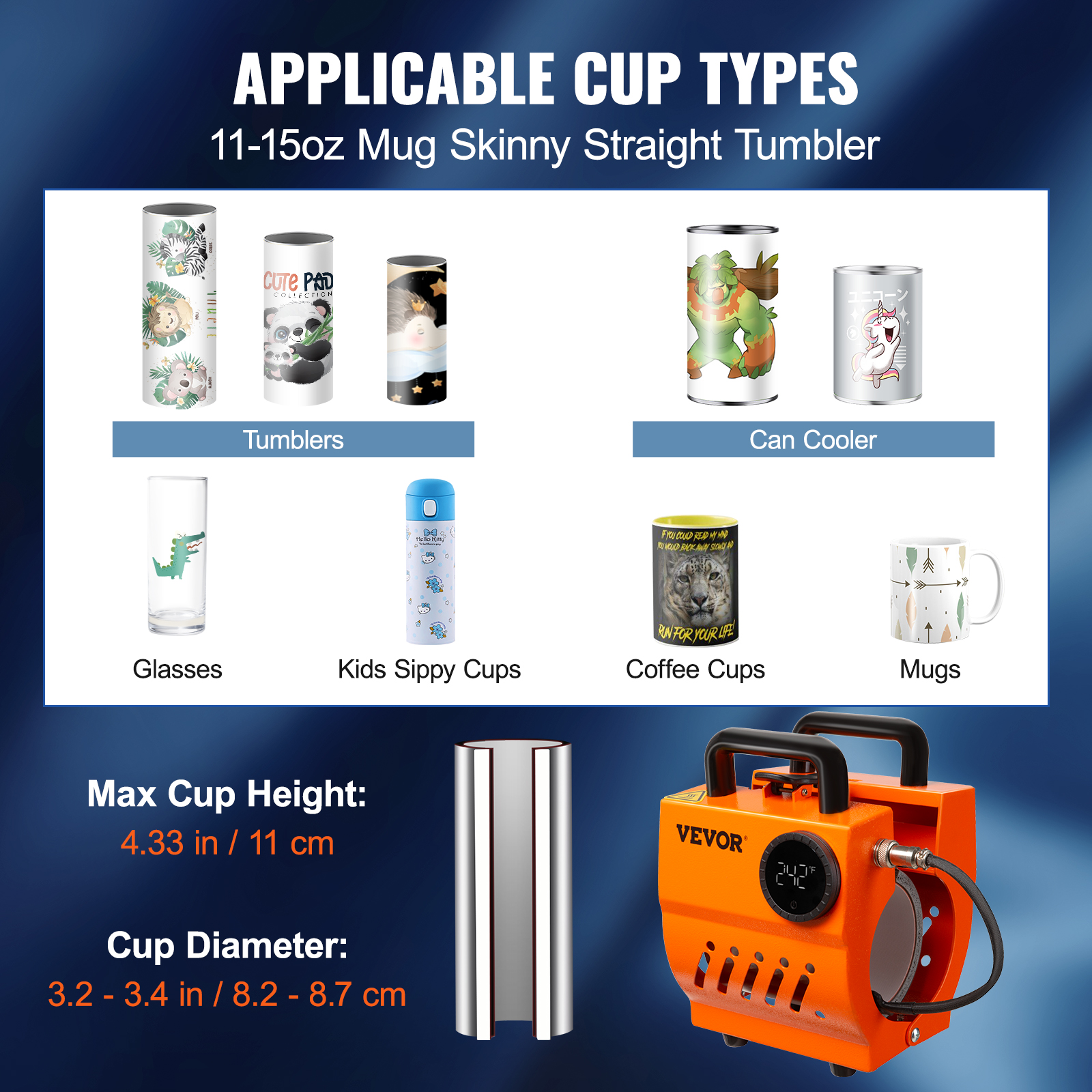 11oz-15oz Mug Heat Press Mini  - Sublimation Mug Blank avis et prix