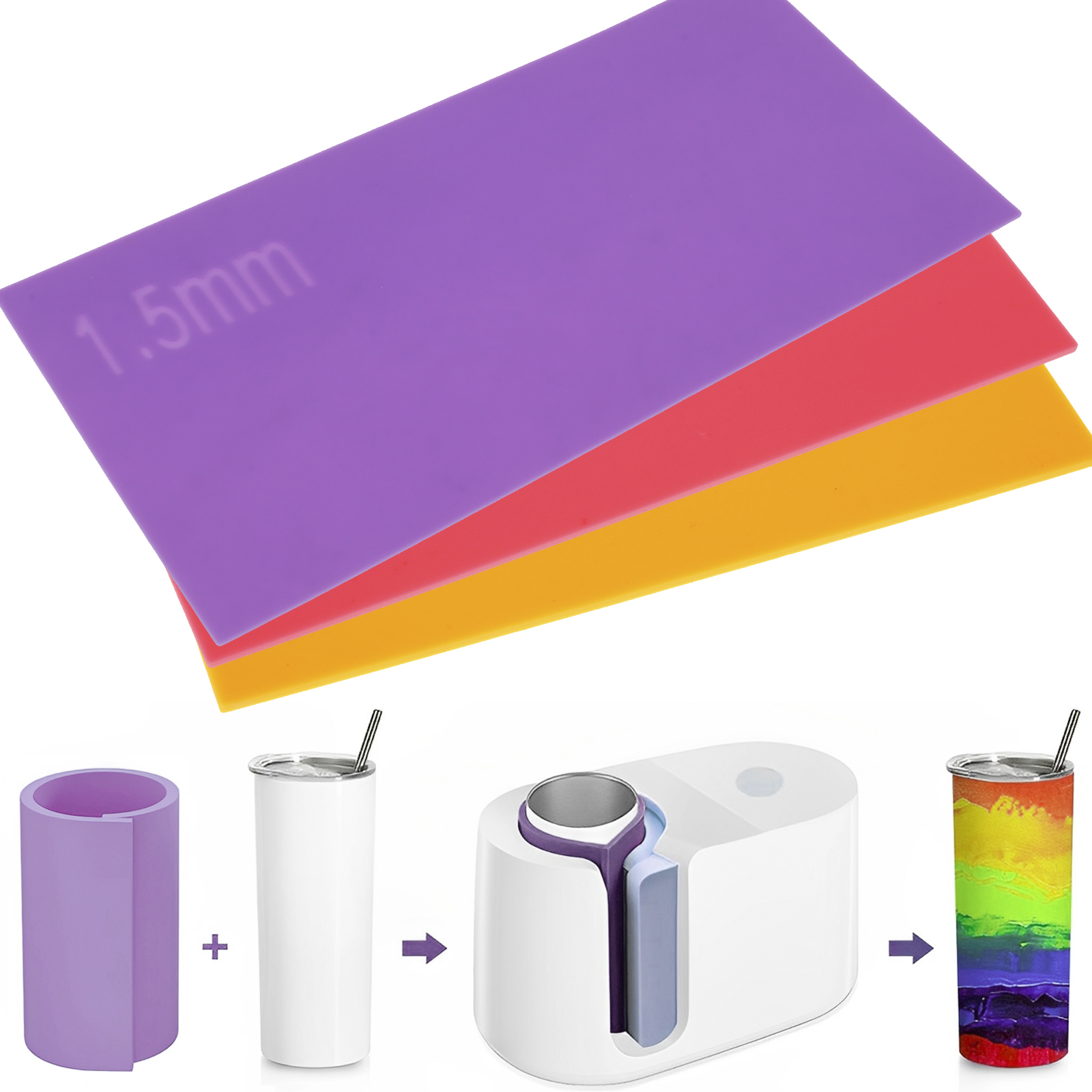 3pcs Sublimation Tumblers Wrap - Sublimation Mug Blank avis et prix