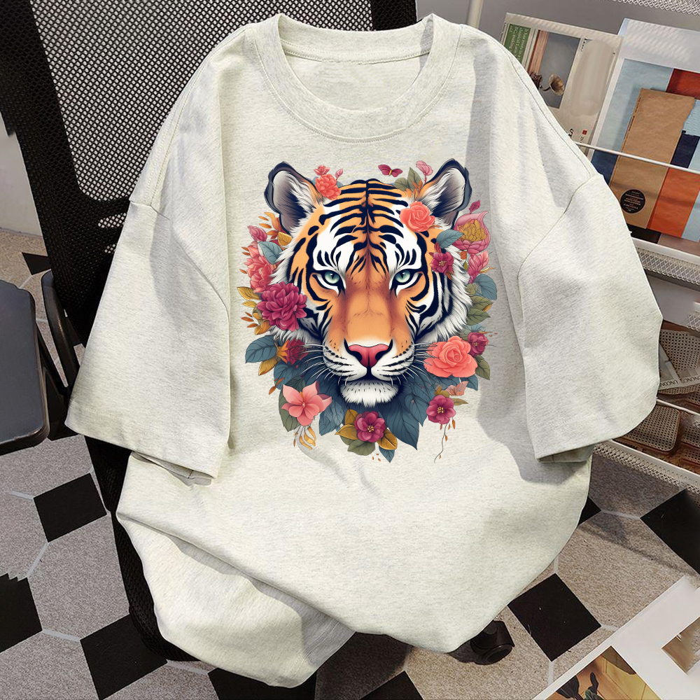 25cm Lion Tiger Flower Animal  - Printable Heat Transfer Vinyl avis et prix