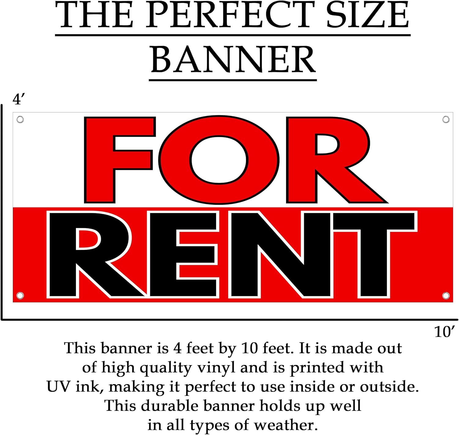 Waterproof For Rent Sign Real  - Commercial Printing House avis et prix