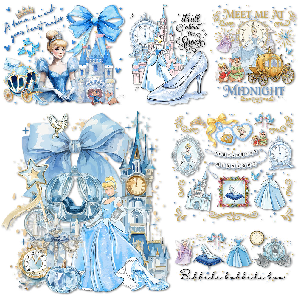 Cinderella Crystal shoes Iron  - Printable Heat Transfer Vinyl avis et prix