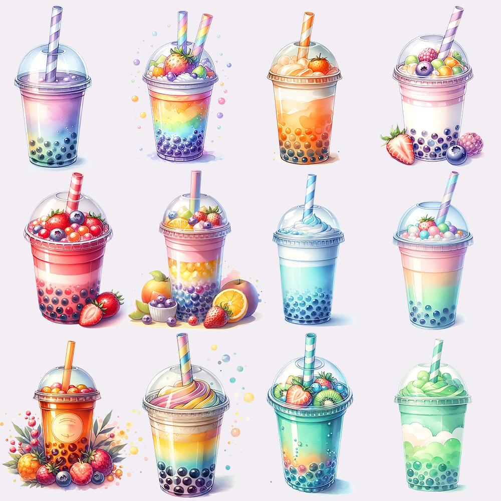 15cm Colorful Pearl Milk Tea F - Printable Heat Transfer Vinyl avis et prix