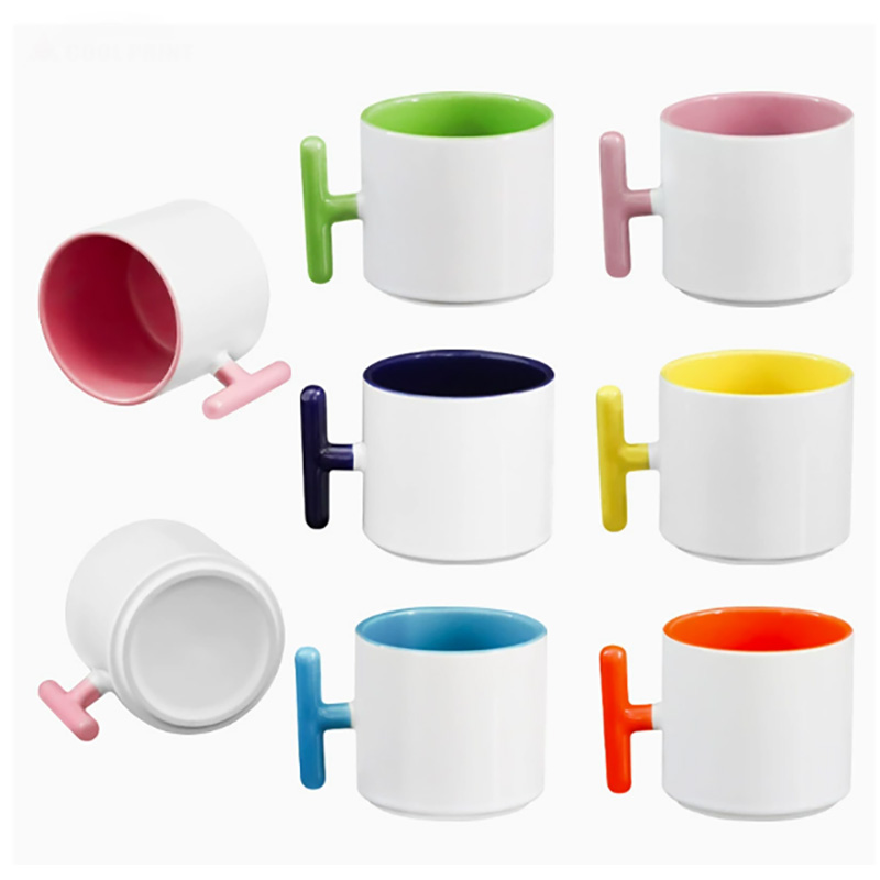 2PCS Creativity T-shaped handl - Sublimation Mug Blank avis et prix