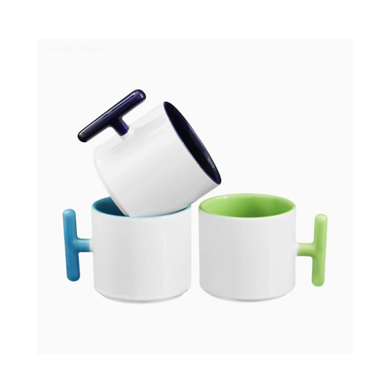 2PCS Creativity T-shaped handl - Sublimation Mug Blank avis et prix