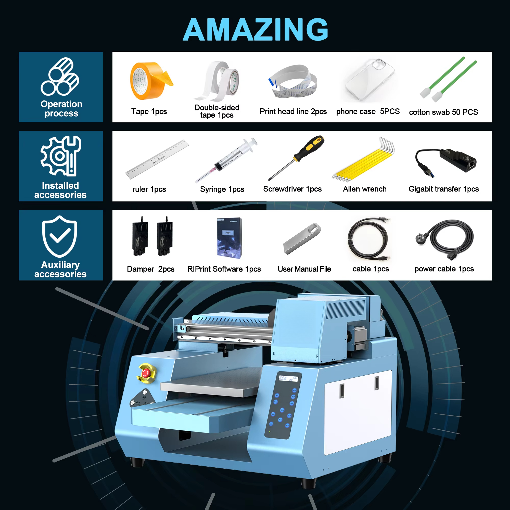 Newest A3  UV Printer  for XP6 - Uv Flatbed Printer avis et prix