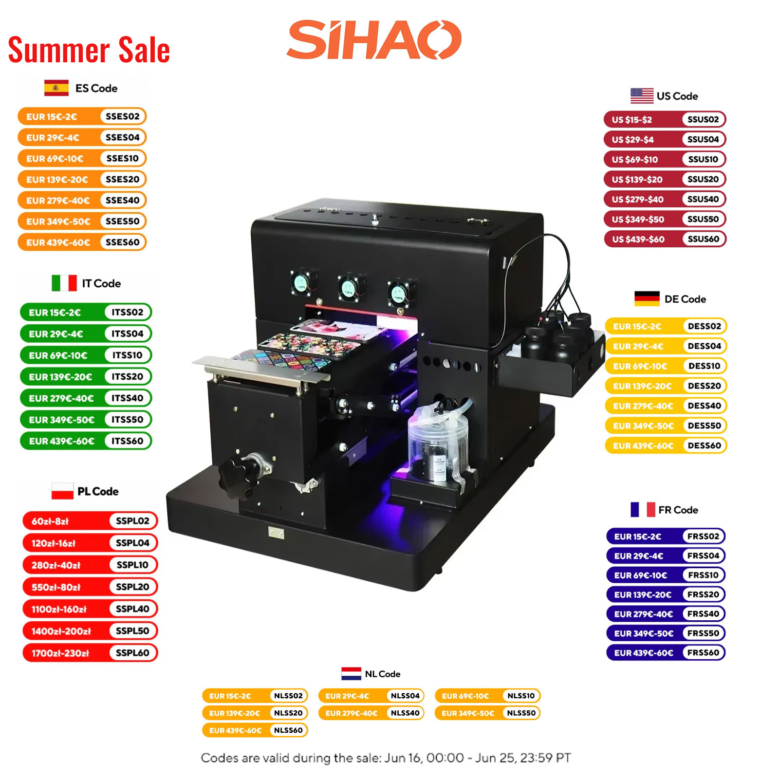 Sihao DIY A4 UV Printer Upgrad - Uv Flatbed Printer avis et prix