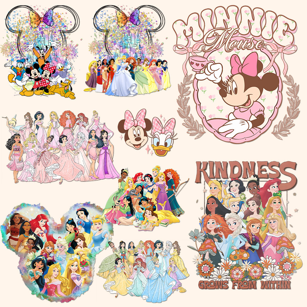 Retro Mickey Minnie Pink Princ - Printable Heat Transfer Vinyl avis et prix