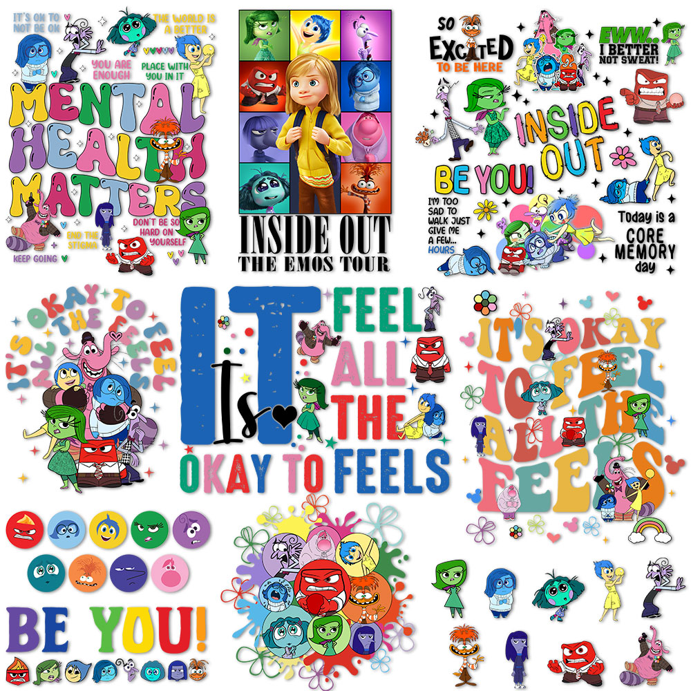 Inside Out Iron on Decals for  - Printable Heat Transfer Vinyl avis et prix