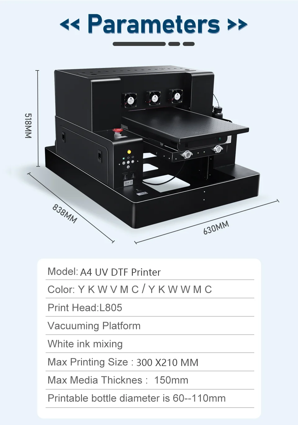 Irtop UV LED Printer A4 UV Fla - Uv Flatbed Printer avis et prix