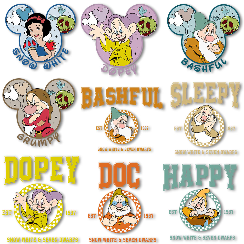 Snow White and the Seven Dwarf - Printable Heat Transfer Vinyl avis et prix